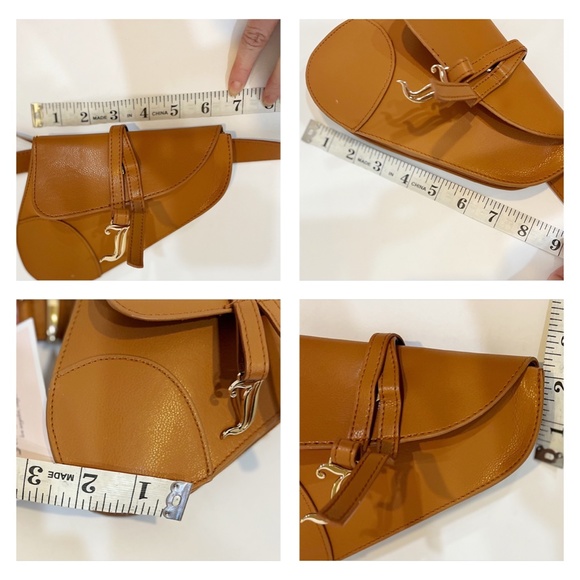 NWT Juicy Couture Cognac Belted Saddle Bag/Fanny Pack, Sz Lg/X-Lg - Picture 15 of 16